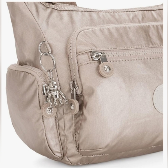 NWT Kipling Metallic Glow Crossbody Shoulder Bag with Playful Charm - Picture 4 of 4